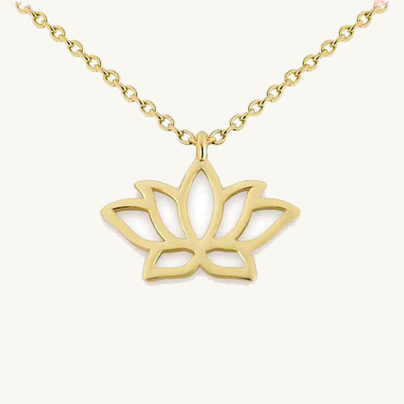 Lotus Flower Pendant Necklace – Heart O' Gold