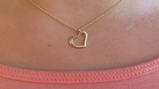 Open Heart Pendant Necklace Video