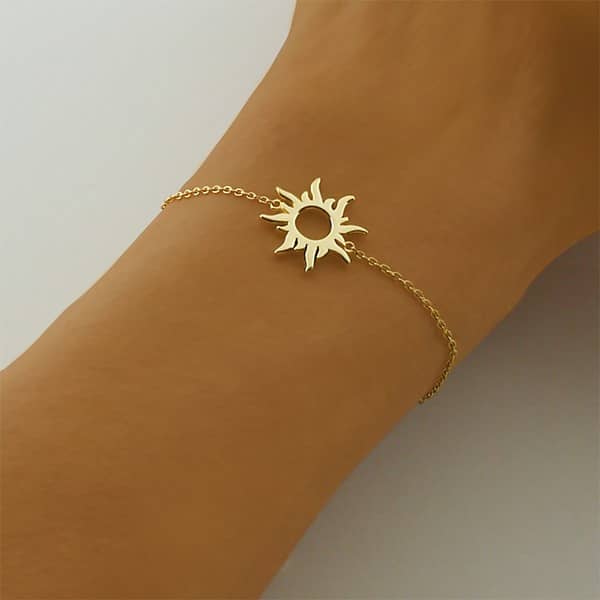 Born in The Sun Gold Chain Bracelet